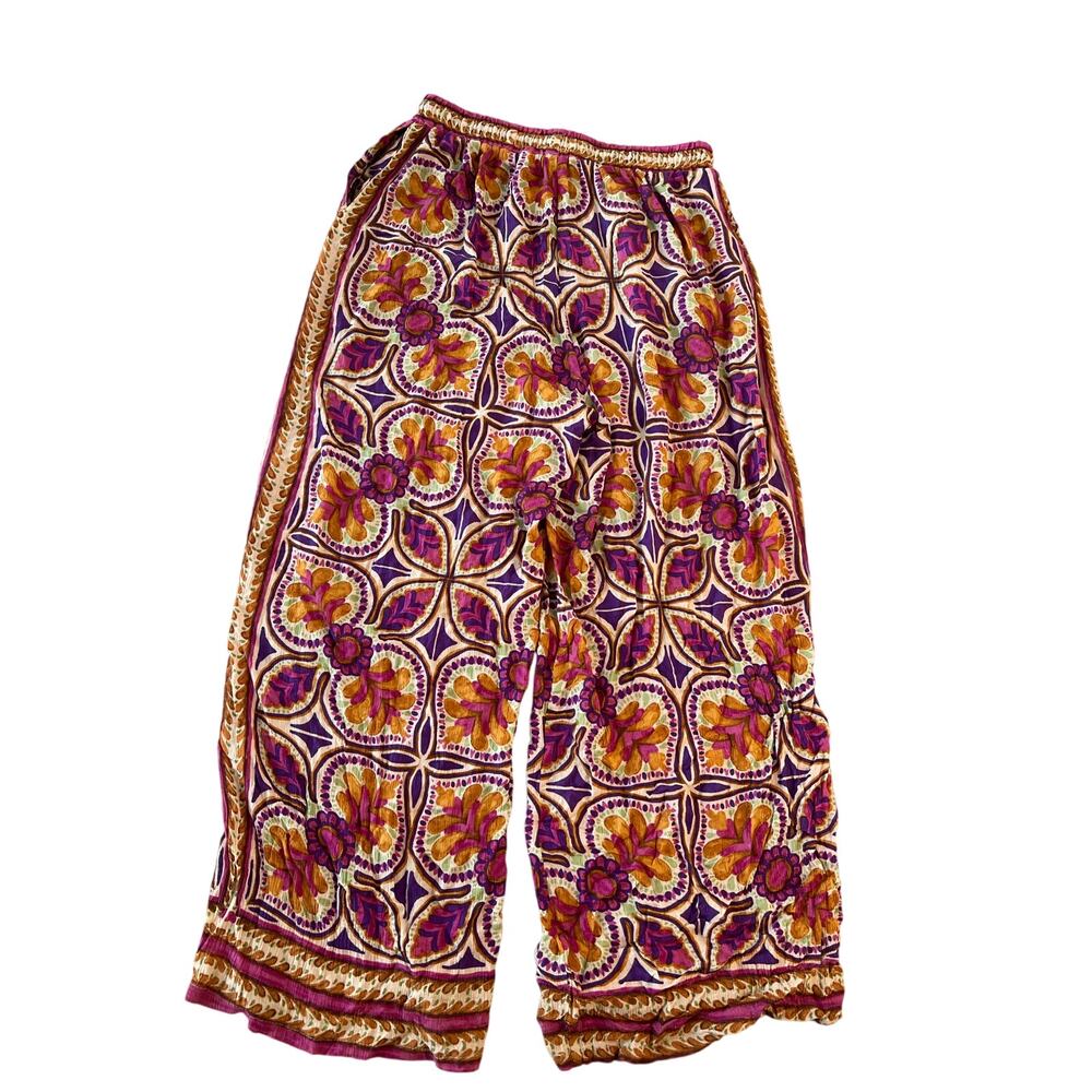 NWT Haute Hippie 2 pc Set Blouse Pants Womens Medium Floral Abstract Y2K Boho - Picture 6 of 15